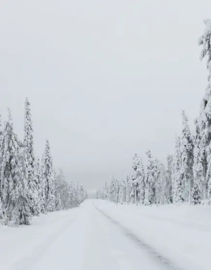 snow covered winter road